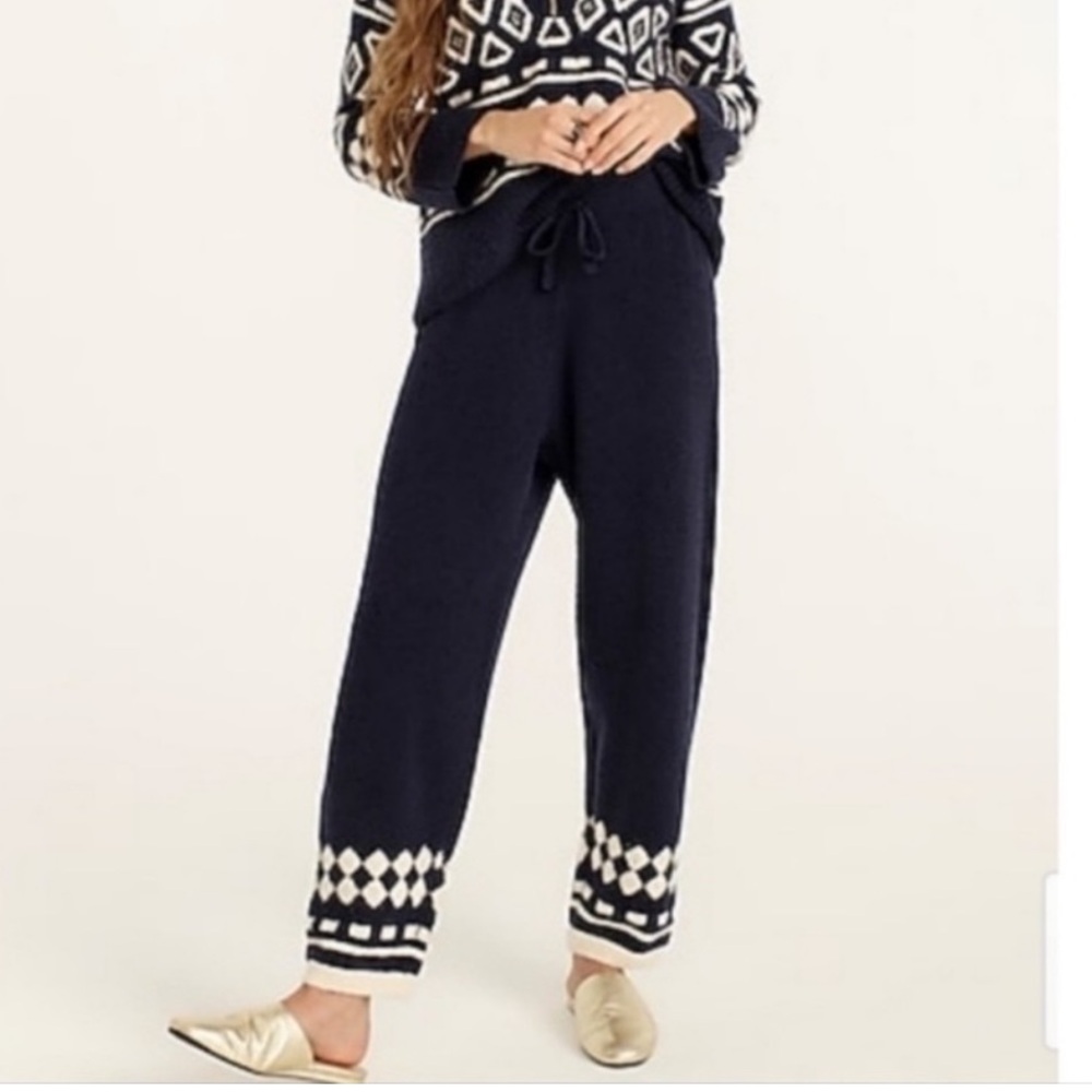 J. Crew geometric sweater pants